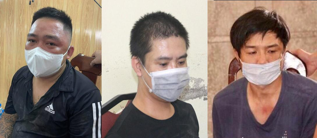 Ba đối tượng tại cơ quan công an. Ba đối tượng tại cơ quan công an.
