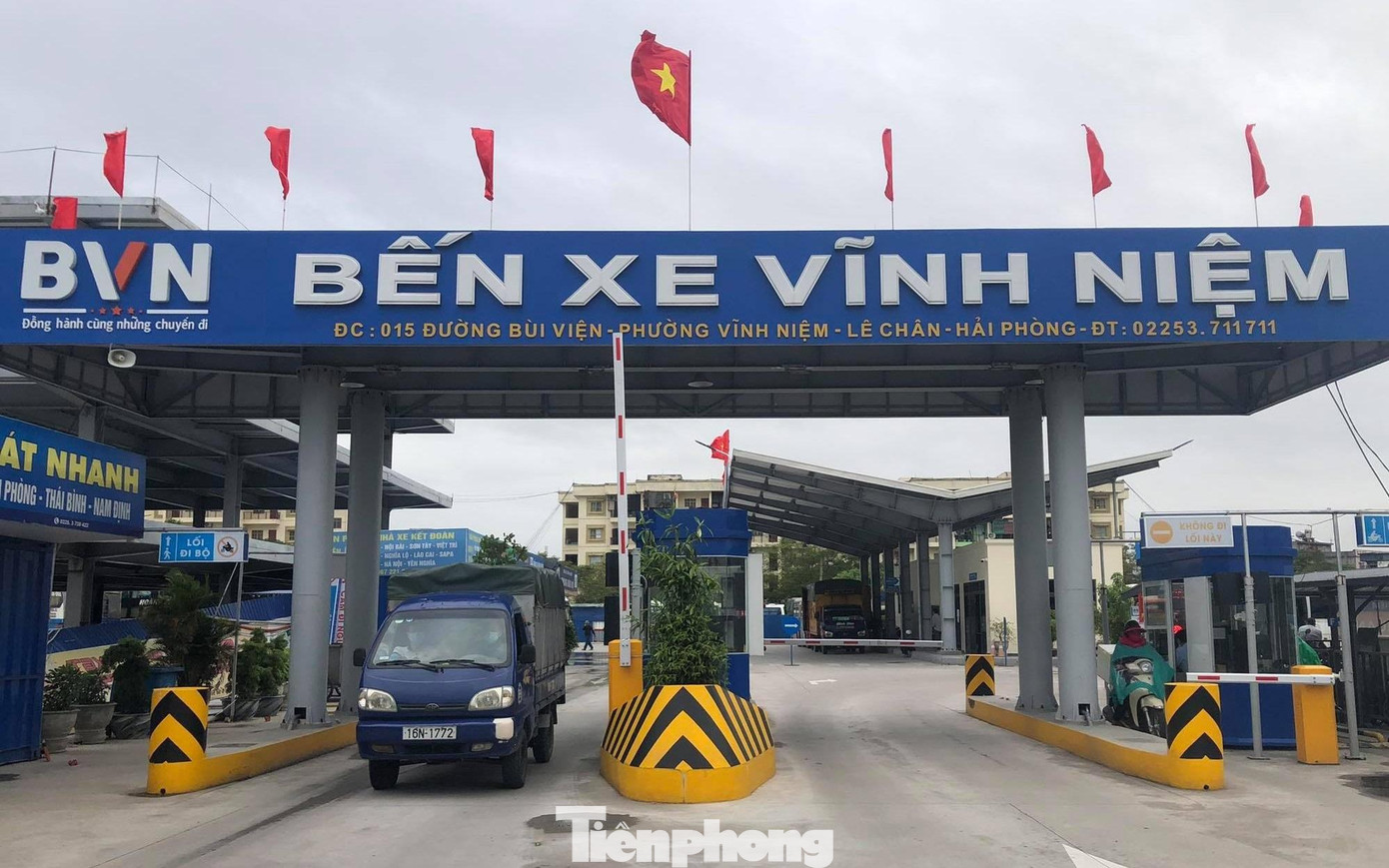 Ngày 14/10, ngày đầu TP Hải Phòng thí điểm mở lại các hoạt động vận tải hành khách các tuyến cố định liên tỉnh.