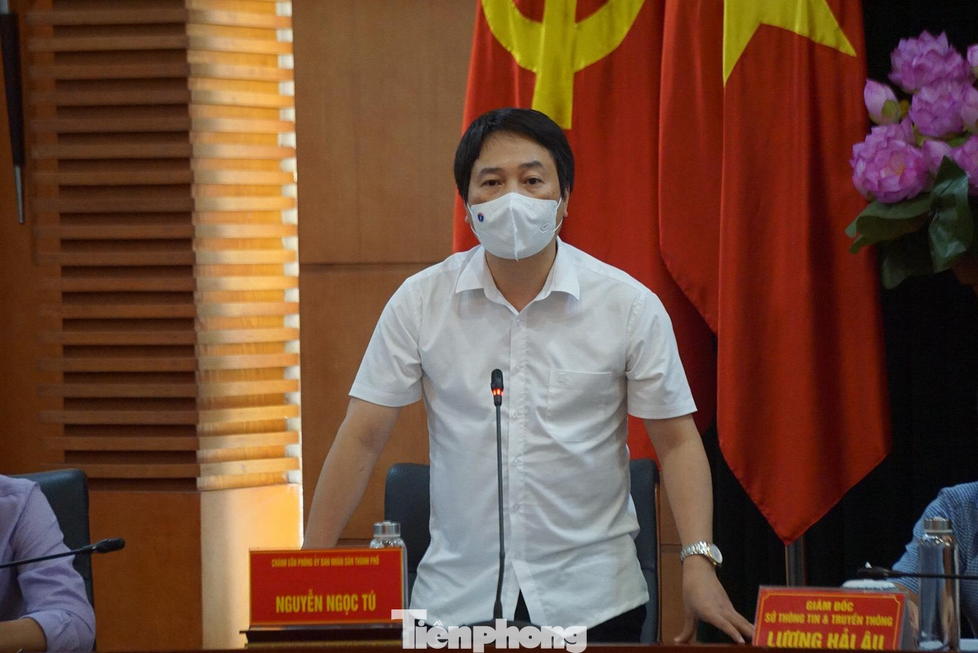 Ông Nguyễn Ngọc Tú - Chánh văn phòng UBND TP Hải Phòng thông tin về kế hoạch tiêm vắc xin lớn nhất từ trước đến nay tại địa phương.