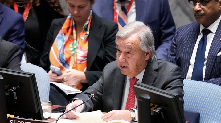 Tổng Thư ký LHQ Antonio Guterres phát biểu ngày 24/10. (Ảnh: AP)