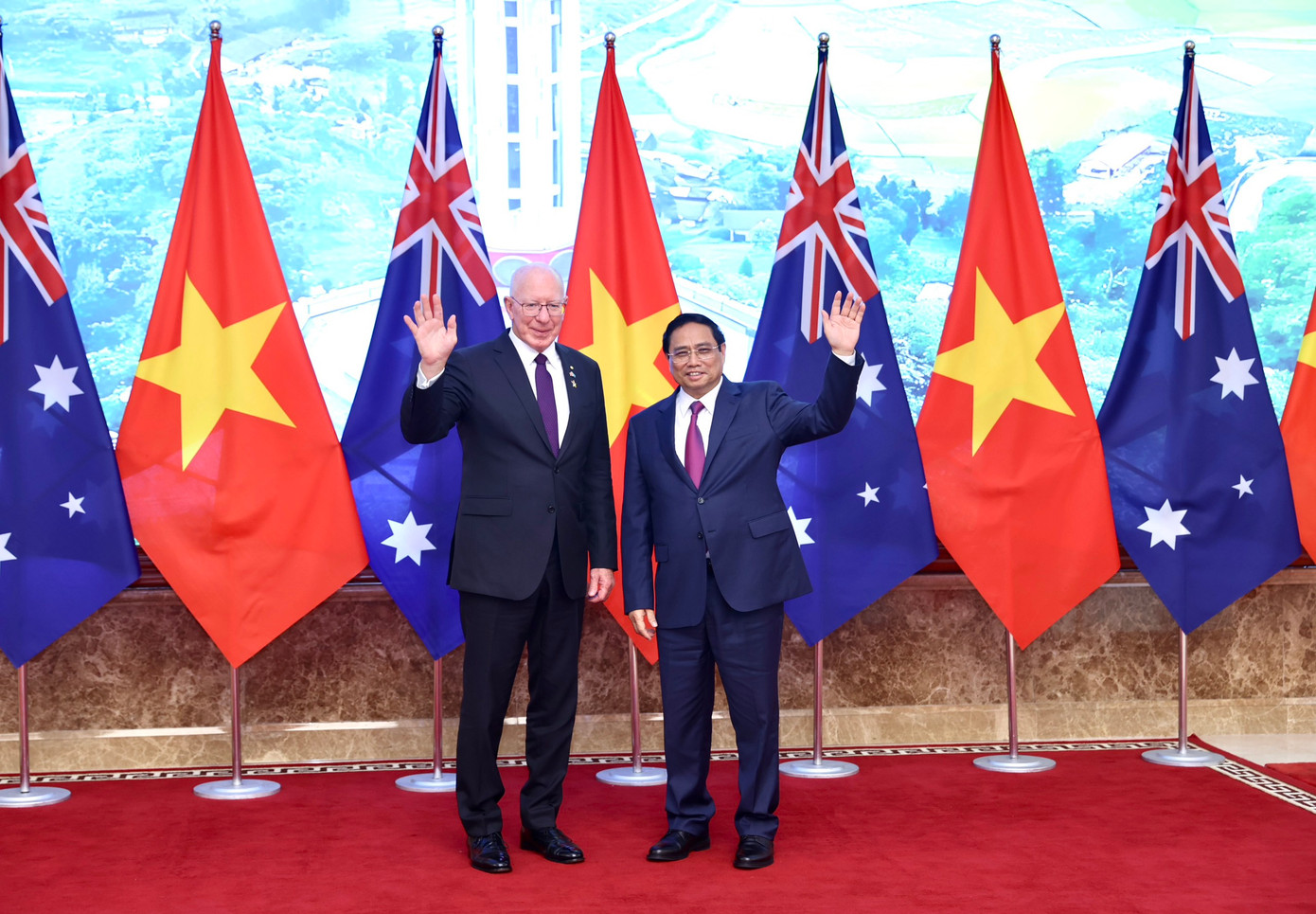 Thủ tướng Phạm Minh Chính và Toàn quyền Australia David Hurley. (Ảnh: Như Ý) Thủ tướng Phạm Minh Chính và Toàn quyền Australia David Hurley. (Ảnh: Như Ý)