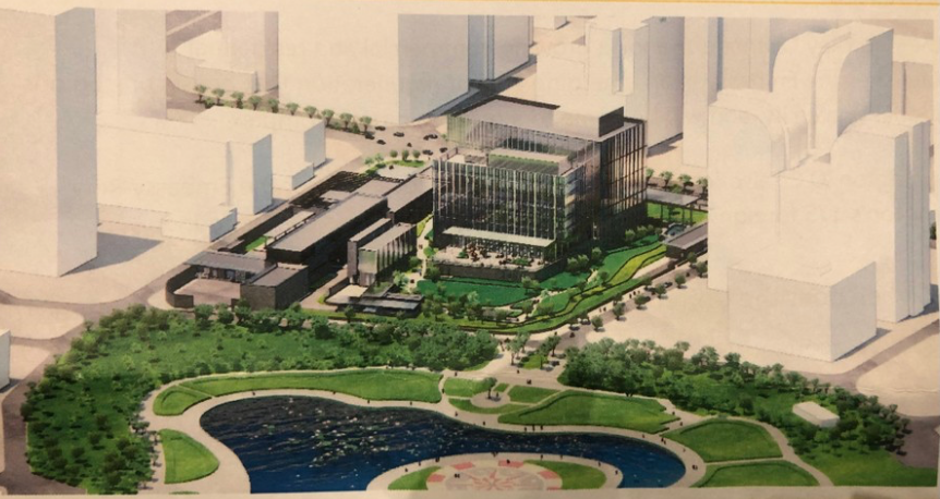 Phác hoạ thiết kế khu phức hợp Đại sứ quán Mỹ mới tại Hà Nội