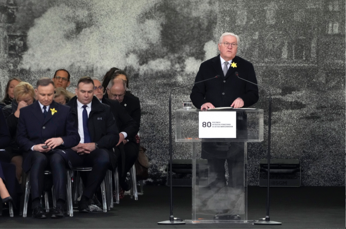 Tổng thống Đức Frank-Walter Steinmeier phát biểu tại lễ tưởng niệm. (Ảnh: AP) Tổng thống Đức Frank-Walter Steinmeier phát biểu tại lễ tưởng niệm. (Ảnh: AP)