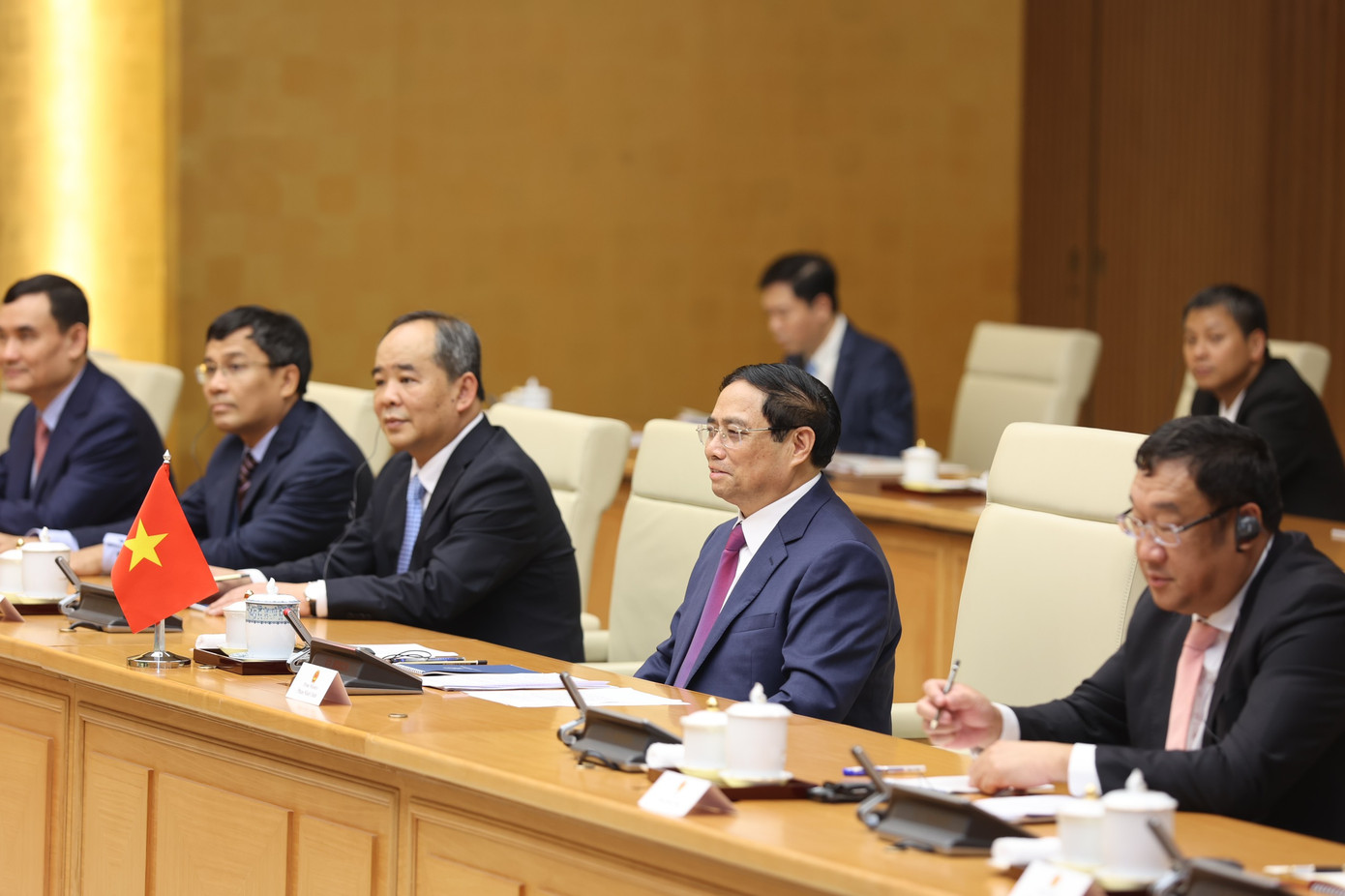 Thủ tướng Phạm Minh Chính tại cuộc hội kiến. (Ảnh: Như Ý) Thủ tướng Phạm Minh Chính tại cuộc hội kiến. (Ảnh: Như Ý)