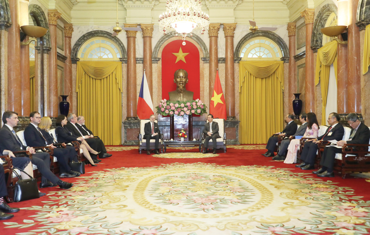 Toàn cảnh buổi tiếp. (Ảnh: Quang Minh)