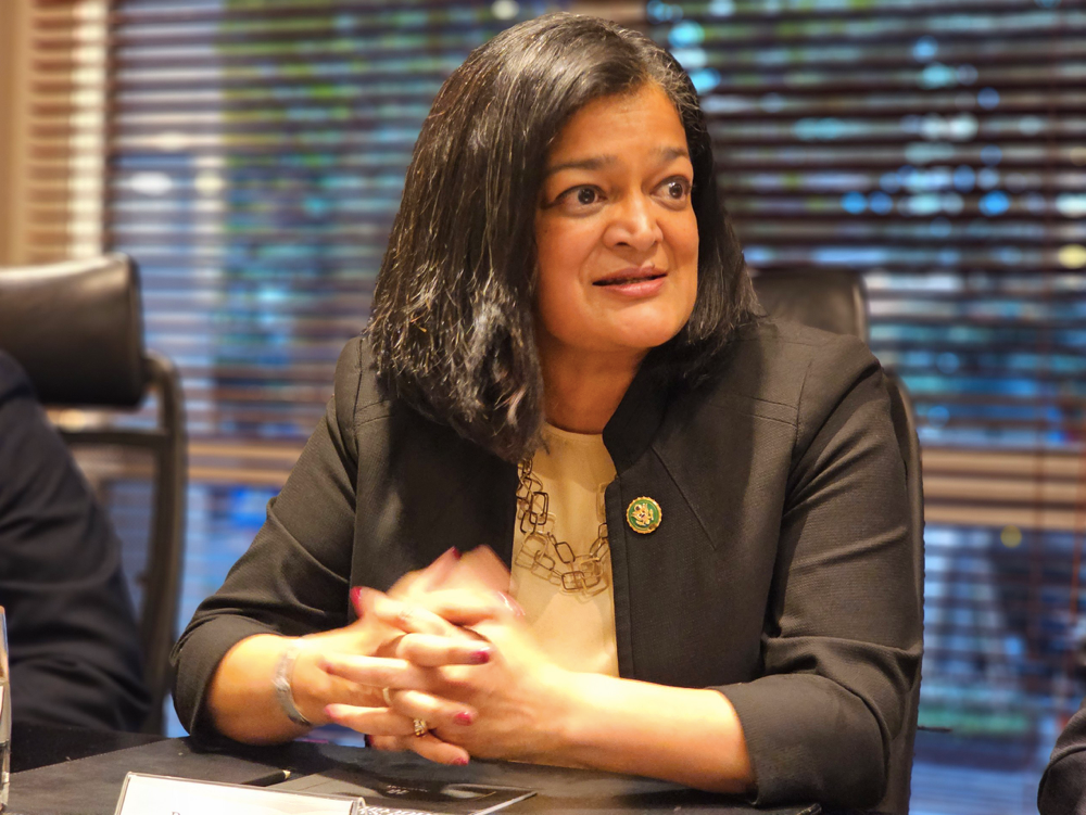 Hạ nghị sĩ Pramila Jayapal. (Ảnh: TĐ)