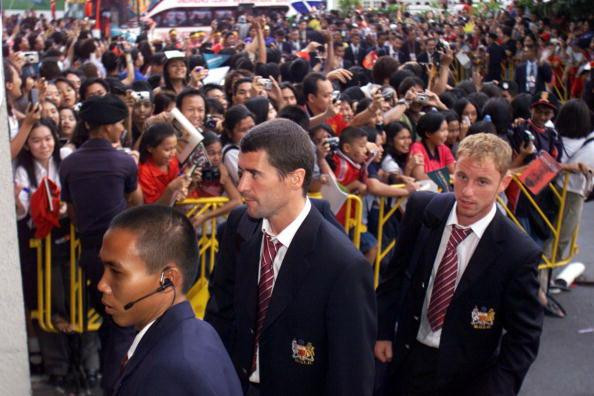 Hình ảnh cầu thủ MU trong chuyến du đấu ở Thái Lan năm 1997. (Ảnh: SiamSport) Hình ảnh cầu thủ MU trong chuyến du đấu ở Thái Lan năm 1997. (Ảnh: SiamSport)