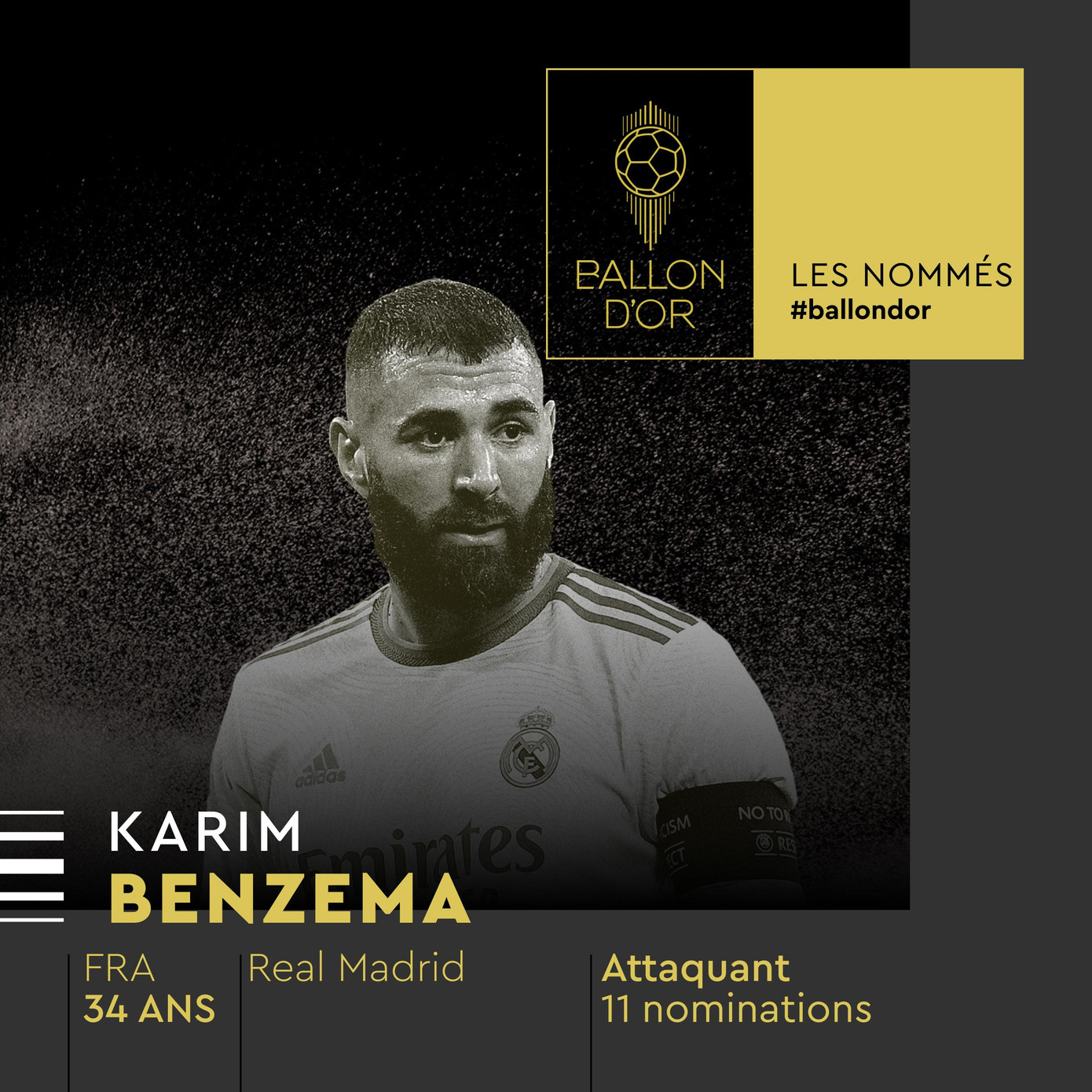 Karim Benzema đang là ứng viên lớn nhất cho Quả Bóng Vàng 2022. (Ảnh: FF)
