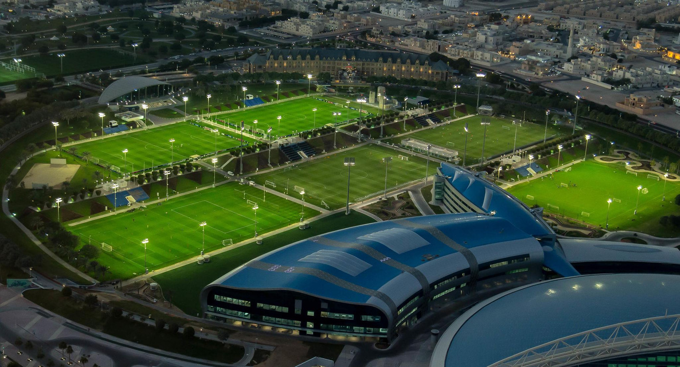 Những sân tập hiện đại ở Học viện Aspire. (Ảnh: Getty Images)