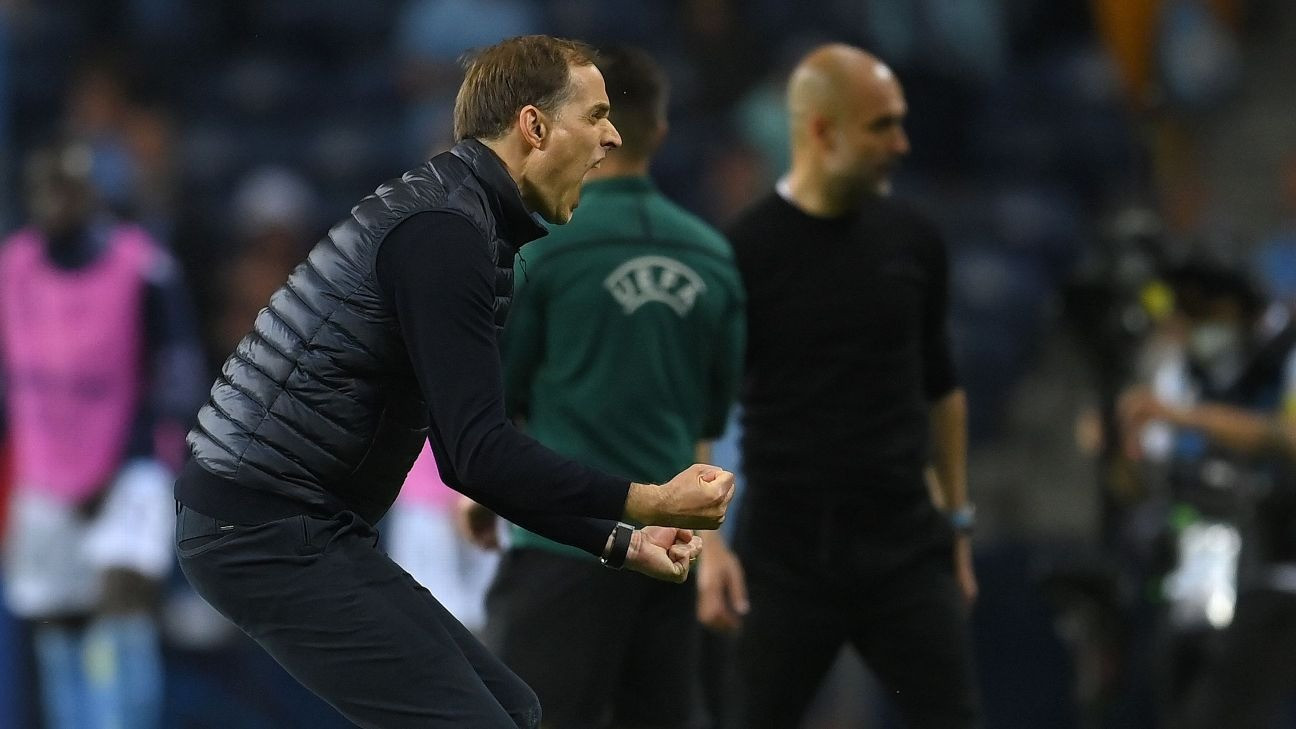 Thomas Tuchel và Pep Guardiola trong trận chung kết Champions League 2020/21. (Ảnh: Getty Images) Thomas Tuchel và Pep Guardiola trong trận chung kết Champions League 2020/21. (Ảnh: Getty Images)