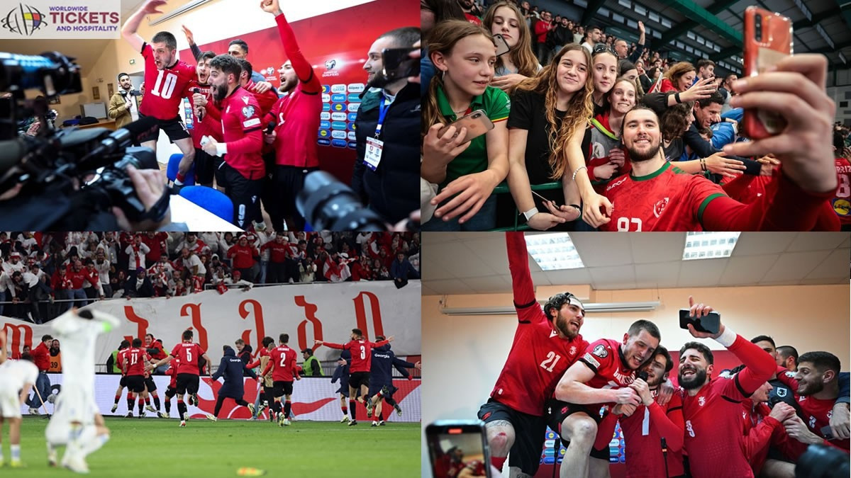 Những khoảnh khắc vui sướng tột cùng của các cầu thủ Georgia... Những khoảnh khắc vui sướng tột cùng của các cầu thủ Georgia...