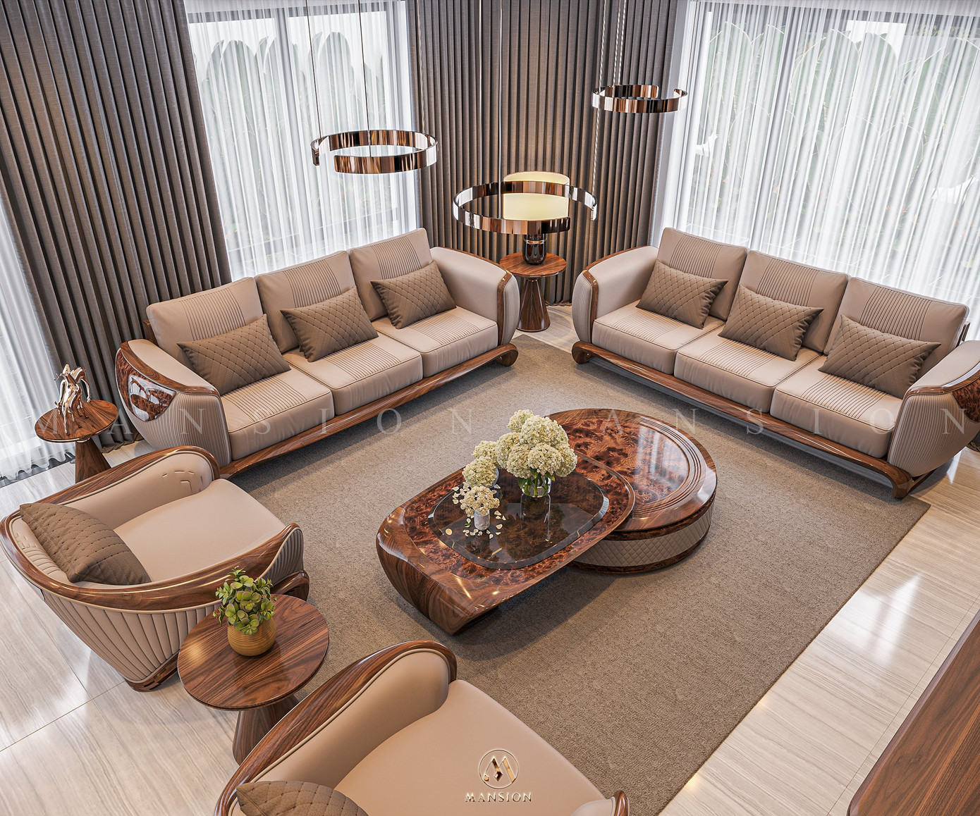 Nội thất Mansion đem đến cho khách hàng không gian sống tiện nghi và đầy màu sắc