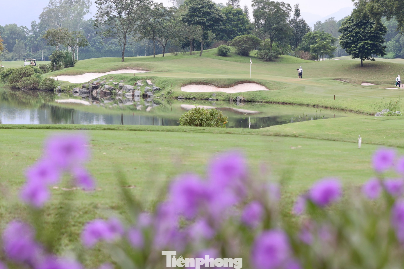 Hố 17 là par 3 dài nhất trên sân và các golfer cần một cú swing hoàn hảo để đưa bóng vượt qua hồ nước dẫn đến green.