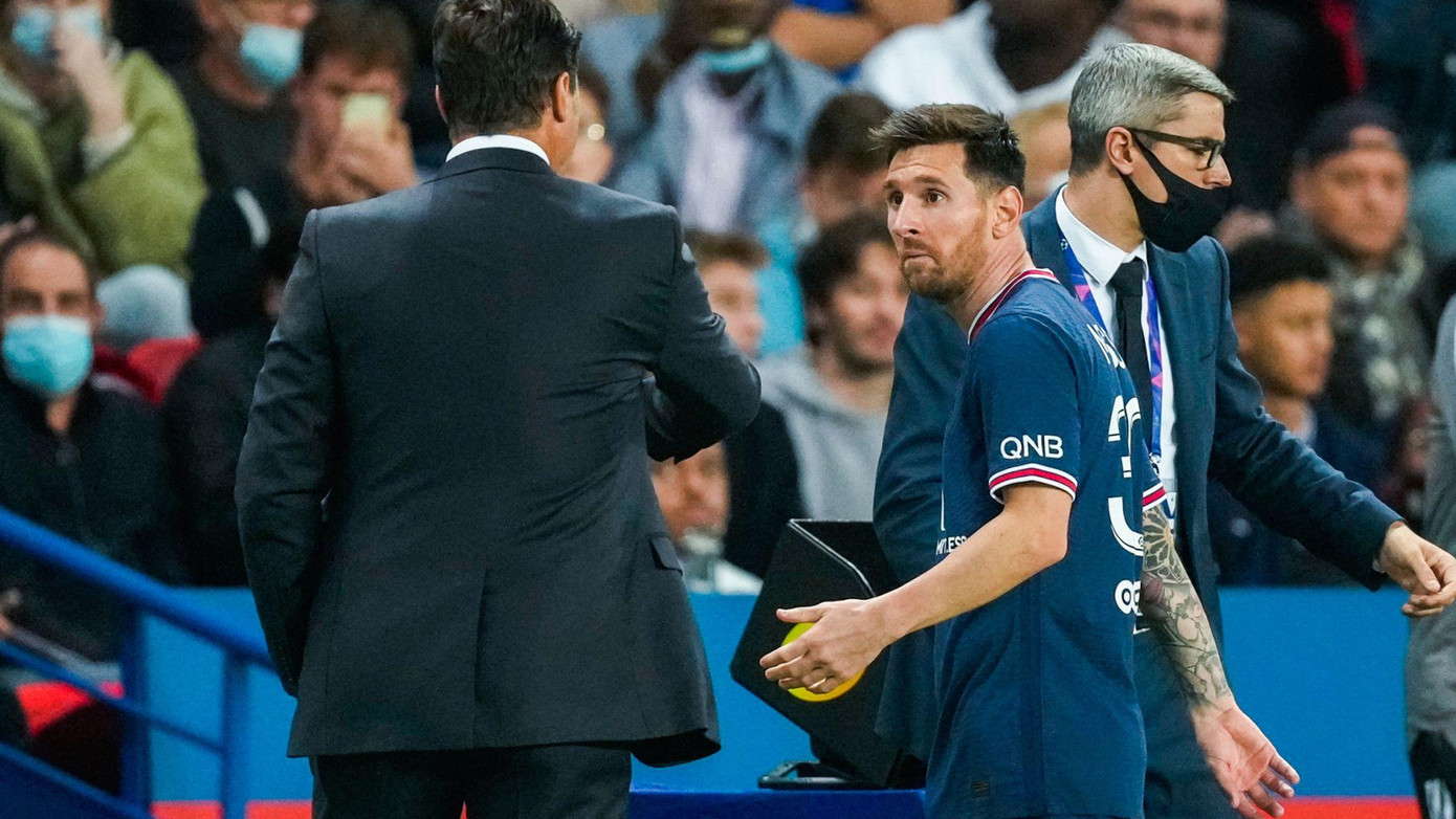 Messi phải rời sân phút 76 trận đấu với Lyon. (Ảnh: Getty Images) Messi phải rời sân phút 76 trận đấu với Lyon. (Ảnh: Getty Images)