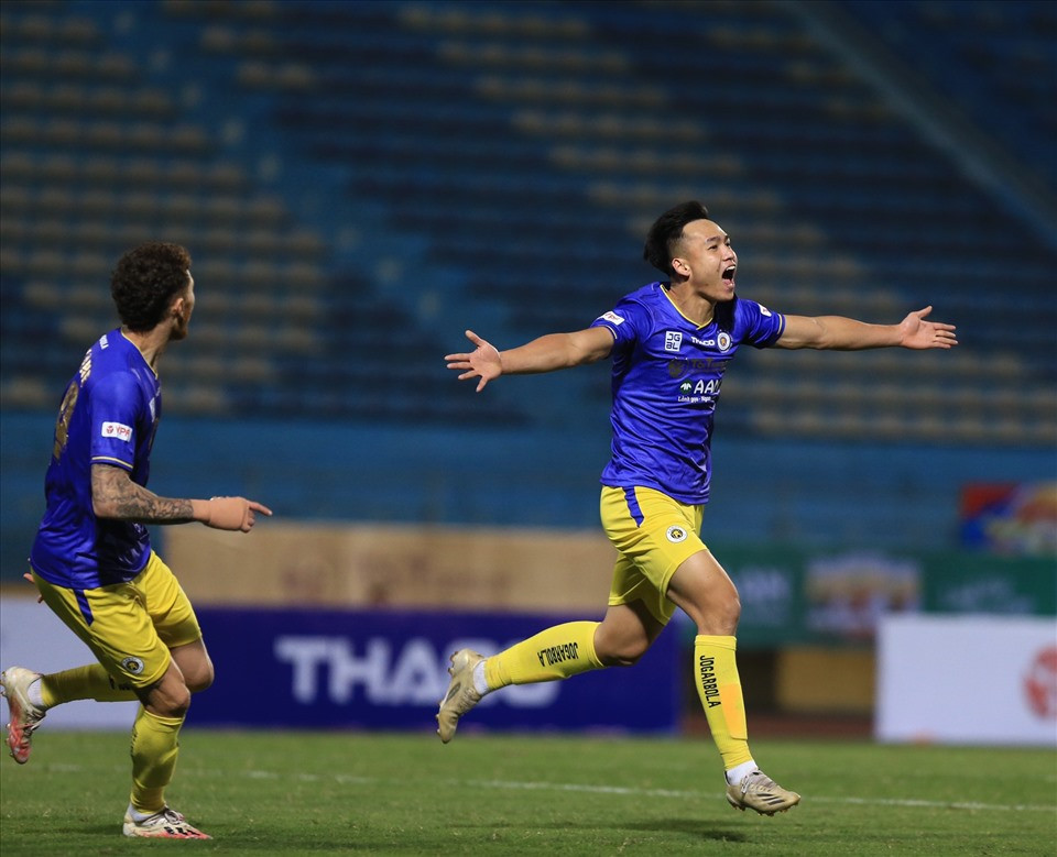 Việt Anh và khoảnh khắc ghi bàn ở Siêu cúp Quốc gia 2020.