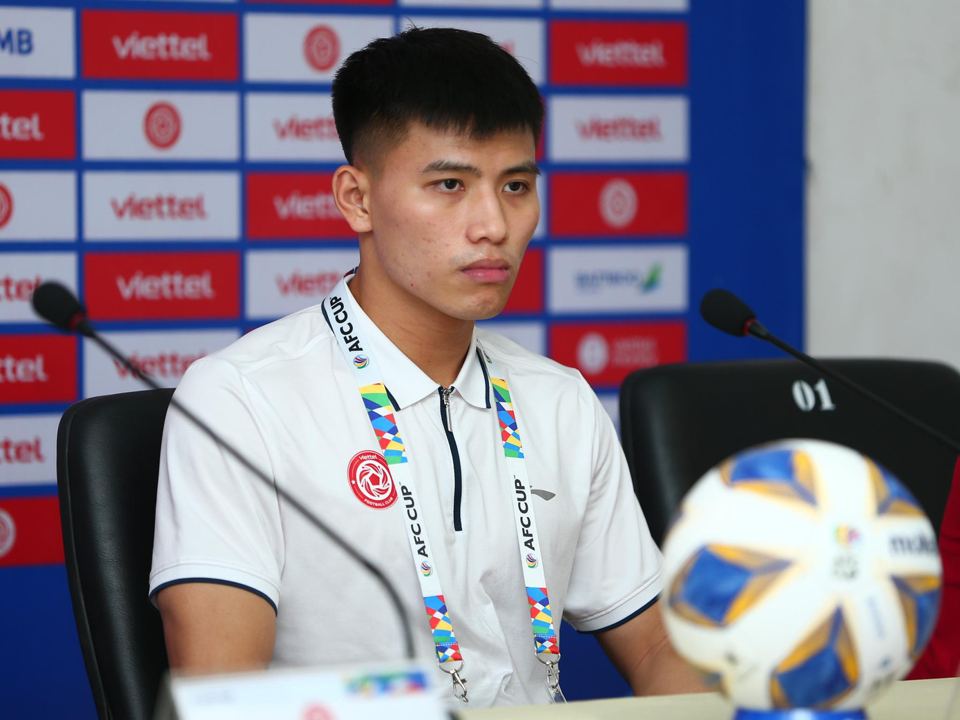 Trung vệ Nguyễn Thanh Bình khẳng định Viettel quyết tâm giành kết quả tốt nhất. (Ảnh: Viettel FC) Trung vệ Nguyễn Thanh Bình khẳng định Viettel quyết tâm giành kết quả tốt nhất. (Ảnh: Viettel FC)