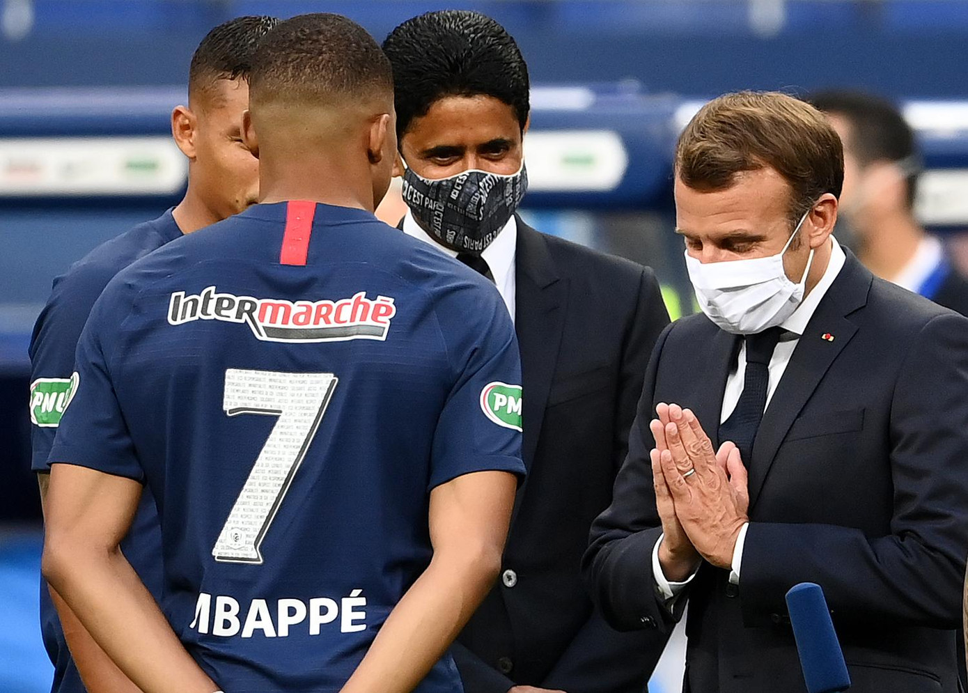 Tổng thống Macron coi Mbappe là một biểu tượng của nước Pháp. (Ảnh: FFN) Tổng thống Macron coi Mbappe là một biểu tượng của nước Pháp. (Ảnh: FFN)