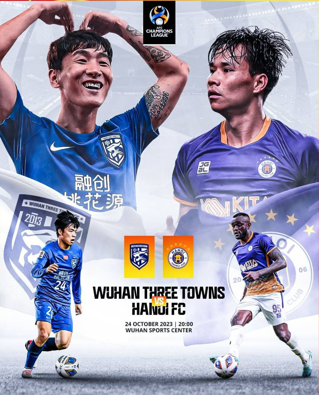 Mất 2 cầu thủ, Hà Nội FC nhận thất bại đáng tiếc 1-2 trước Wuhan Three Towns ảnh 12