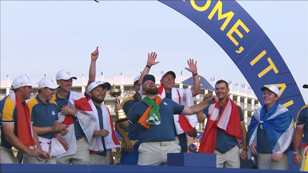 Khoảnh khắc đăng quang của đội châu Âu.