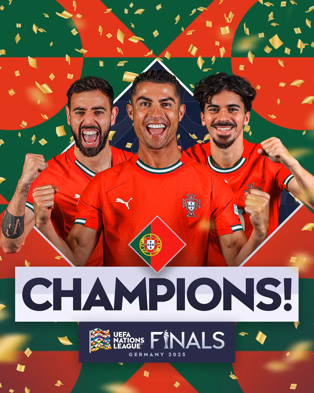 Đánh bại Tây Ban Nha trên chấm luân lưu, Ronaldo và đồng đội lần thứ 2 đăng quang Nations League 2024/25 ảnh 55 Đánh bại Tây Ban Nha trên chấm luân lưu, Ronaldo và đồng đội lần thứ 2 đăng quang Nations League 2024/25 ảnh 55