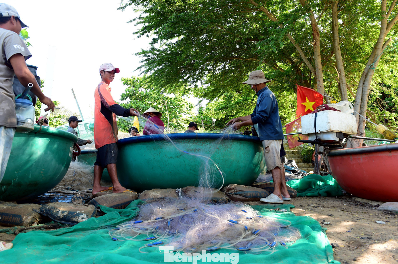 Trong khung cảnh rộn rã và đầy ắp tiếng cười, tất cả cùng nhau thu hoạch, sửa sang lại thuyền, sửa lại lưới, sẵn sàng cho buổi đánh bắt tiếp theo.