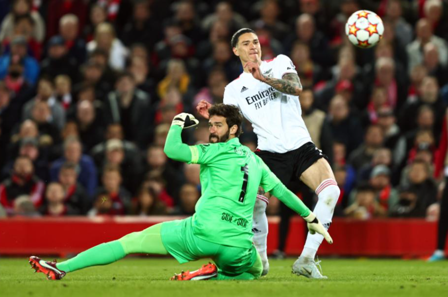 Nunez từng ghi bàn vào lưới Liverpool ở Champions League 2021/22. (Ảnh: Getty Images)