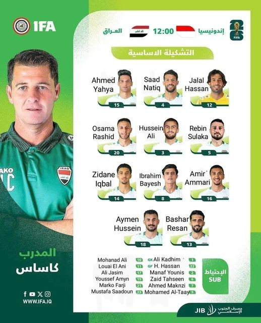 Dính phản đòn, Indonesia nhận trái đắng trước Iraq ở vòng loại World Cup 2026 ảnh 4 Dính phản đòn, Indonesia nhận trái đắng trước Iraq ở vòng loại World Cup 2026 ảnh 4