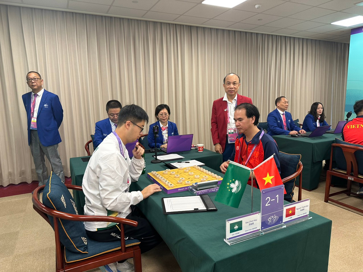 Asiad 19 ngày 1/10: Đội cờ tướng giành huy chương Bạc đồng đội hỗn hợp ảnh 8 Asiad 19 ngày 1/10: Đội cờ tướng giành huy chương Bạc đồng đội hỗn hợp ảnh 8