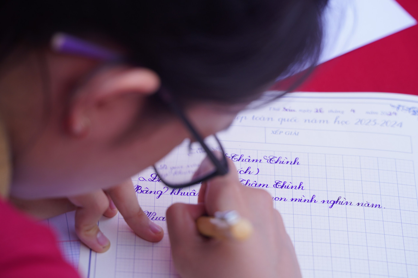 Chương trình nhằm khích lệ các em học sinh không ngừng trau dồi kiến thức văn hóa và kỹ năng viết chữ đẹp.