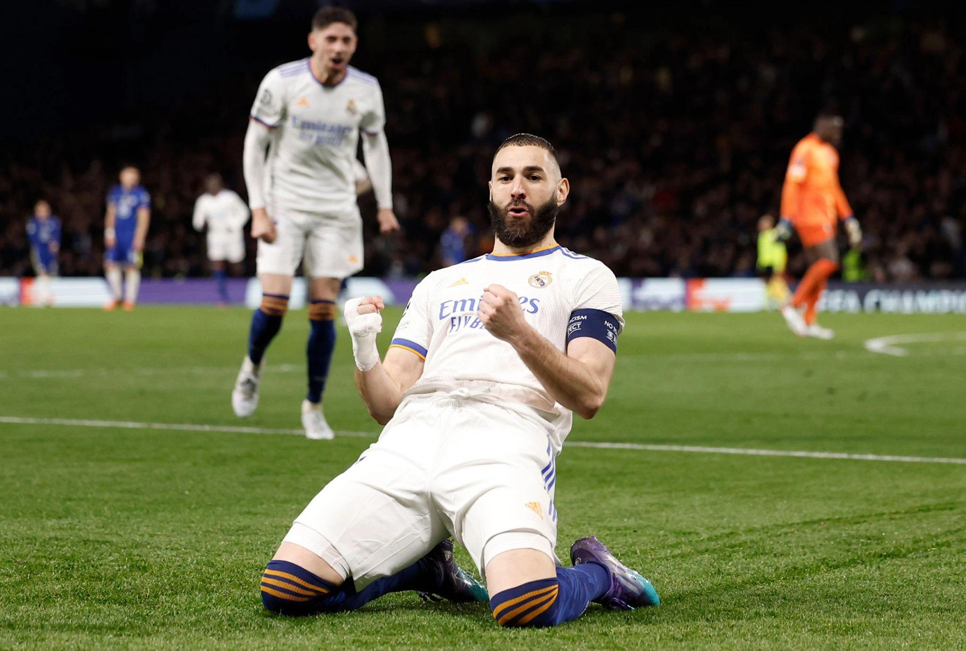 Benzema đã ghi 7 bàn trong 3 trận Champions League gần nhất. (Ảnh: Getty Images)