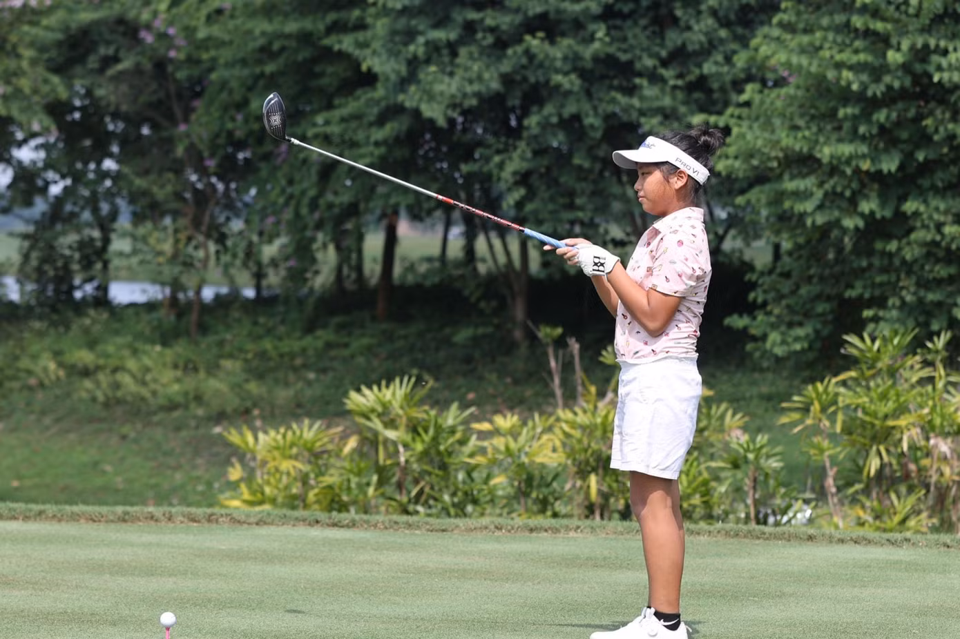 Ở tuổi 11, Nguyễn Khánh Linh là golfer trẻ nhất Giải Vô địch Golf Quốc gia 2024.