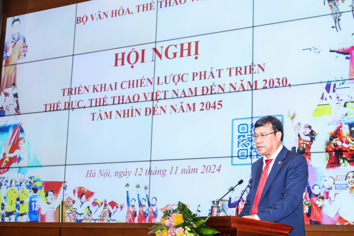 Ông Đặng Hà Việt- Cục trưởng Cục Thể dục thể thao tại Hội nghị triển khai Chiến lược phát triển thể dục, thể thao Việt Nam đến năm 2030, tầm nhìn đến năm 2045.