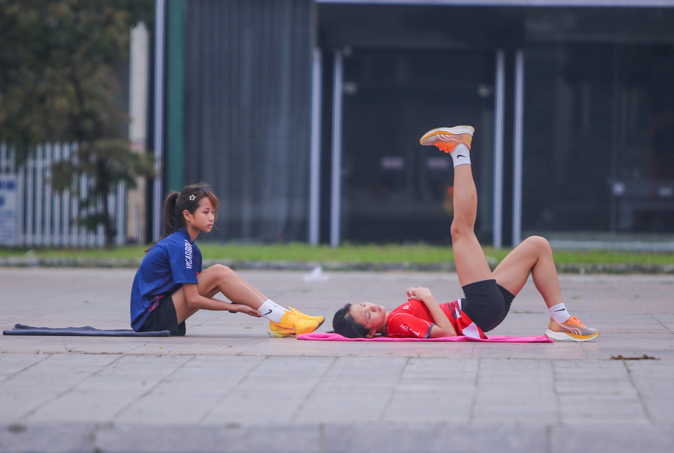 Điều kiện thời tiết tại Quảng Trị những ngày này khá mát mẻ, mang đến nhiều thuận lợi cho các vận động viên.