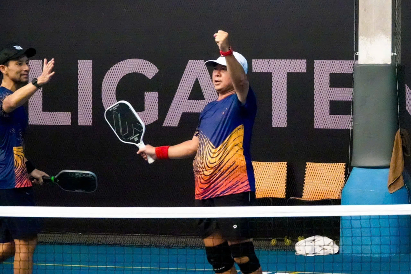 Lão tướng Lý Minh Triết trên sân pickleball.