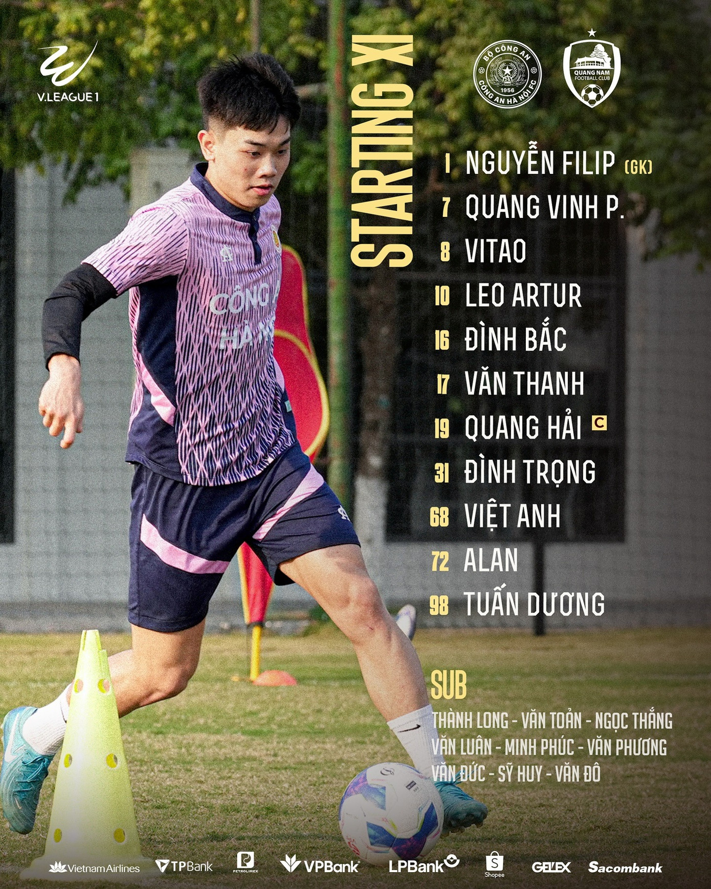 Hòa nhau 4-4, CAHN và Quảng Nam tạo nên màn rượt đuổi ngoạn mục từng phút giây ảnh 1