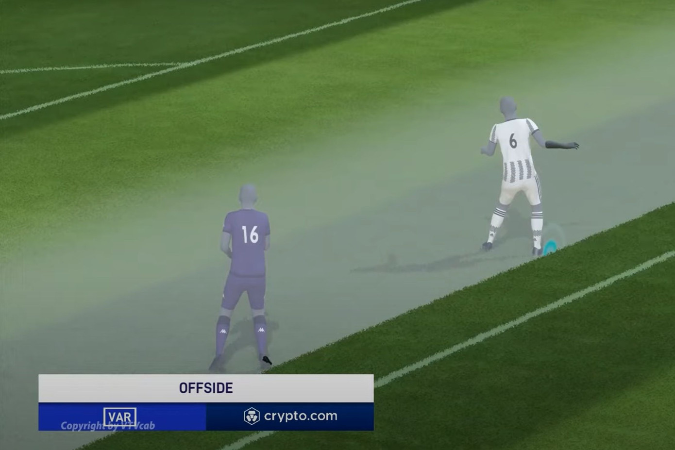 Hai tình huống công nghệ bắt việt vị bán tự động loại bỏ bàn thắng. Hai tình huống công nghệ bắt việt vị bán tự động loại bỏ bàn thắng.