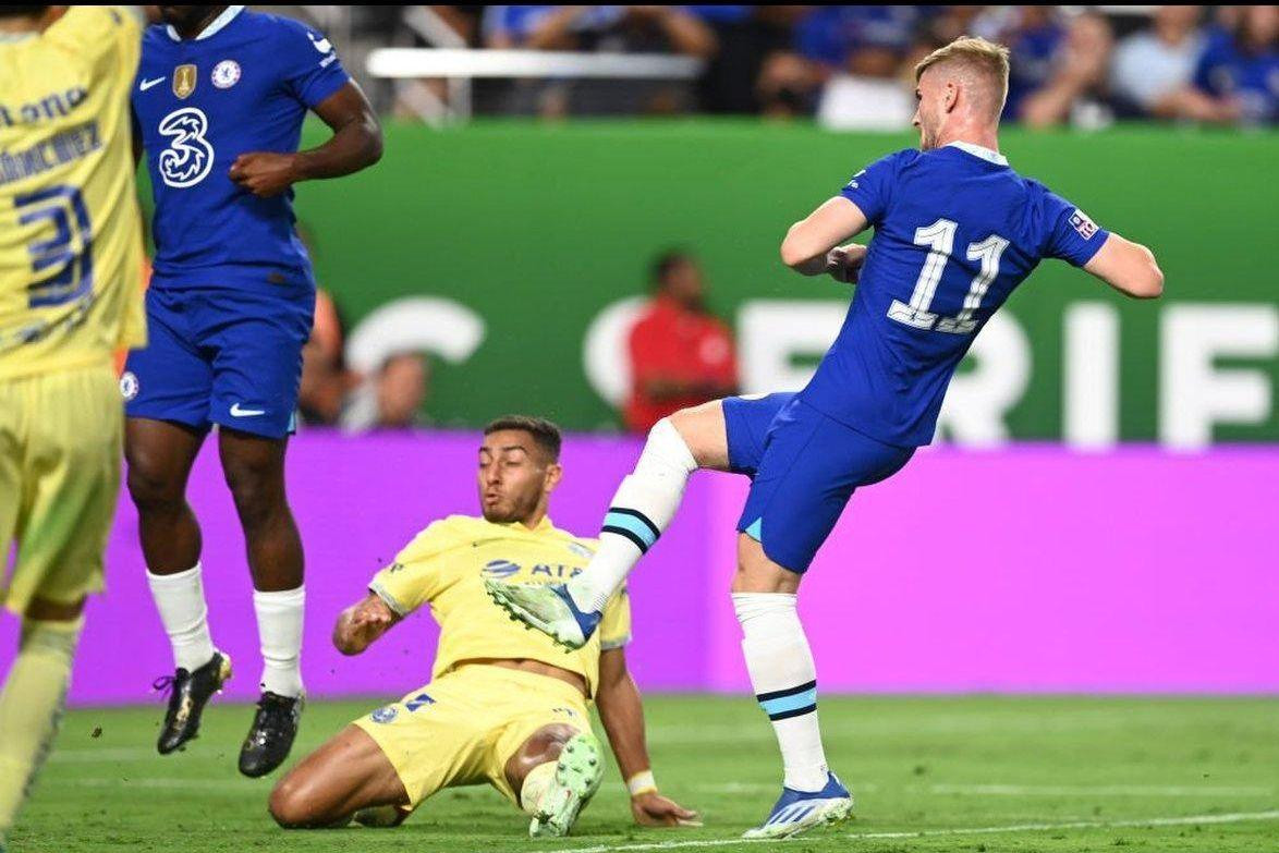 Bàn thắng mở tỷ số đến từ 2 cú dứt điểm liên tiếp của Werner. (Ảnh: CFC)