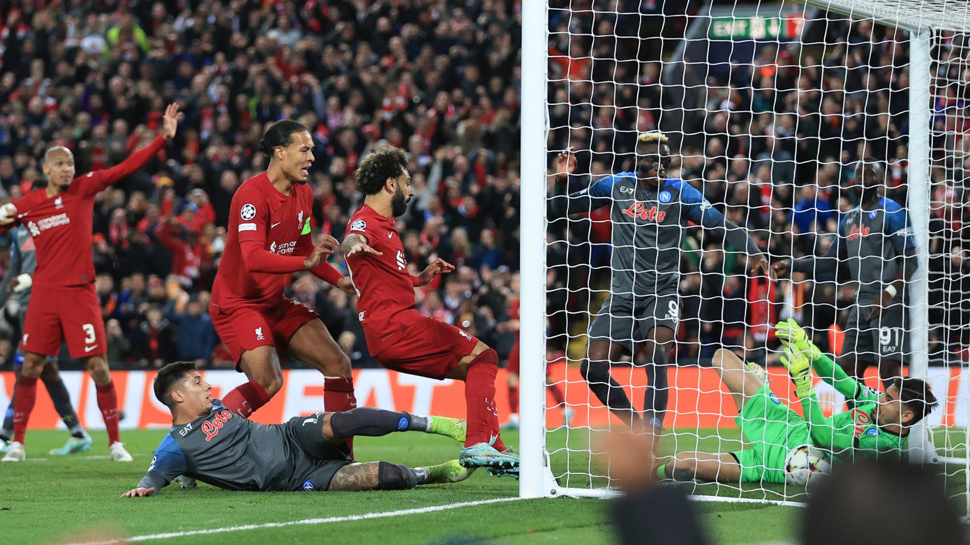 Hai khoảnh khắc ghi bàn của Liverpool trong trận đấu với Napoli. (Ảnh: Getty Images) Hai khoảnh khắc ghi bàn của Liverpool trong trận đấu với Napoli. (Ảnh: Getty Images)