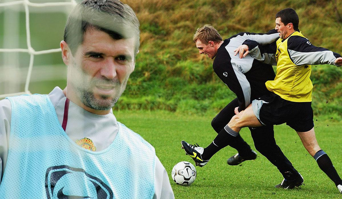 Roy Keane không chỉ hung hãn trong lúc thi đấu mà cả trên sân tập. (Ảnh: Extra) Roy Keane không chỉ hung hãn trong lúc thi đấu mà cả trên sân tập. (Ảnh: Extra)