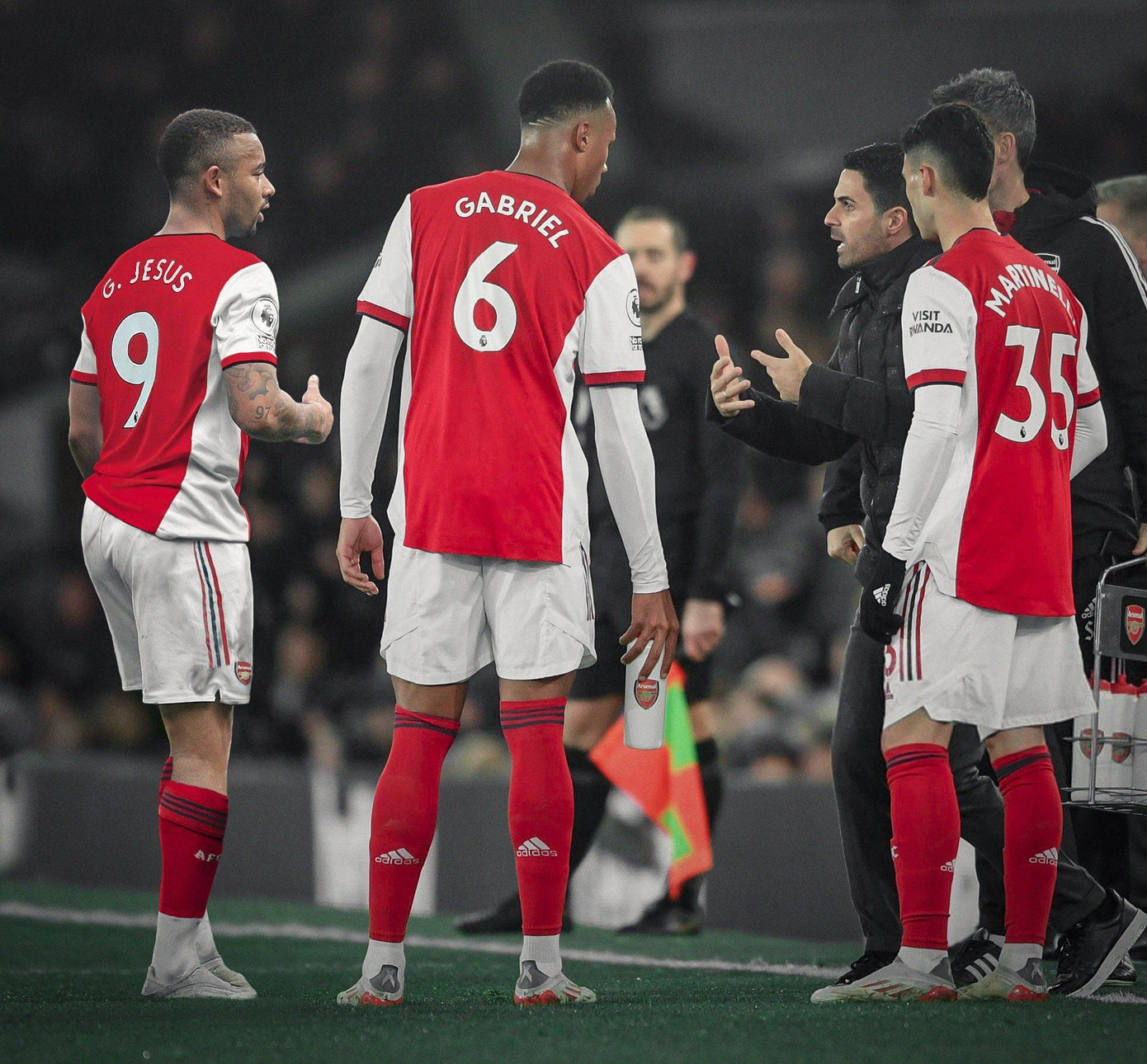 Bộ ba Gabriel xứ samba của Arsenal, gồm Magalhaes, Jesus và Martinelli. (Ảnh: GN)