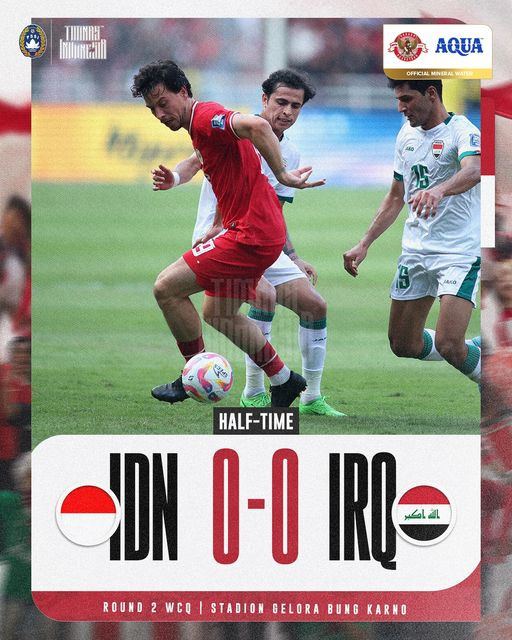 Dính phản đòn, Indonesia nhận trái đắng trước Iraq ở vòng loại World Cup 2026 ảnh 10 Dính phản đòn, Indonesia nhận trái đắng trước Iraq ở vòng loại World Cup 2026 ảnh 10