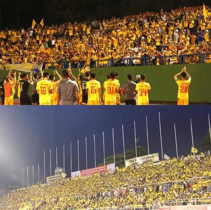 Những hình ảnh ấn tượng được tạo ra bởi các CĐV Thanh Hóa.