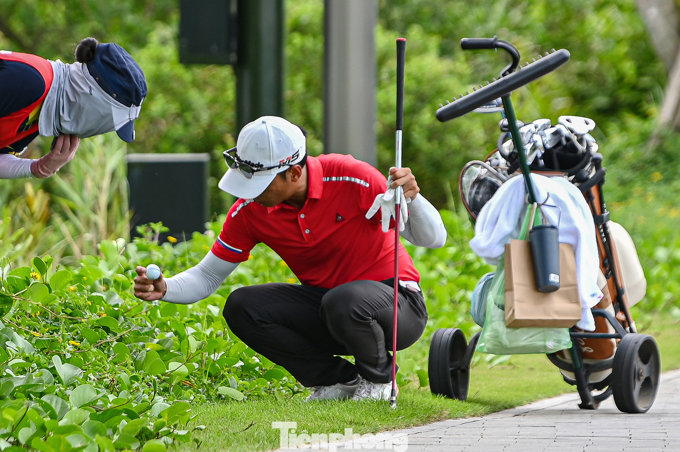 Nhiều golfer phải chọn giải thoát theo Luật 19.2a. (Ảnh: Việt Linh)