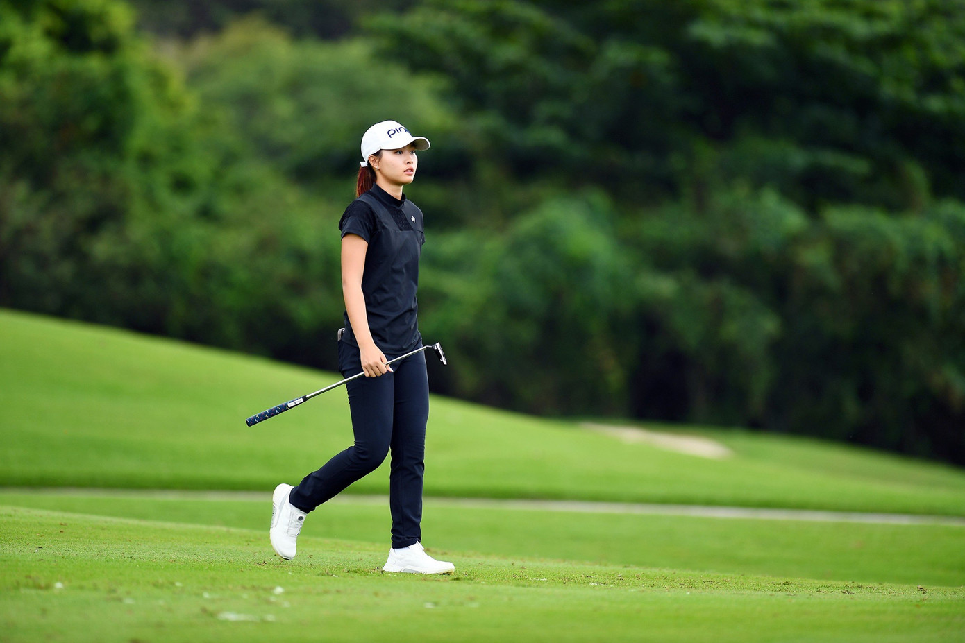 Lê Chúc An, nhà vô địch giải Golf vô địch Quốc gia 2023 đã có một ngày thi đấu tốt.