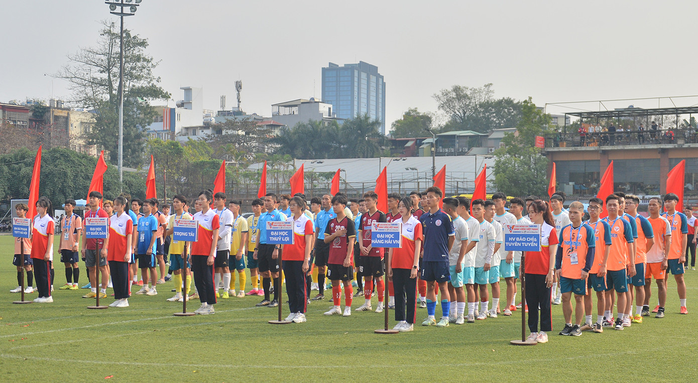 6 đội tham gia tranh tài Giải bóng đá Thanh Niên Sinh viên 2023.
