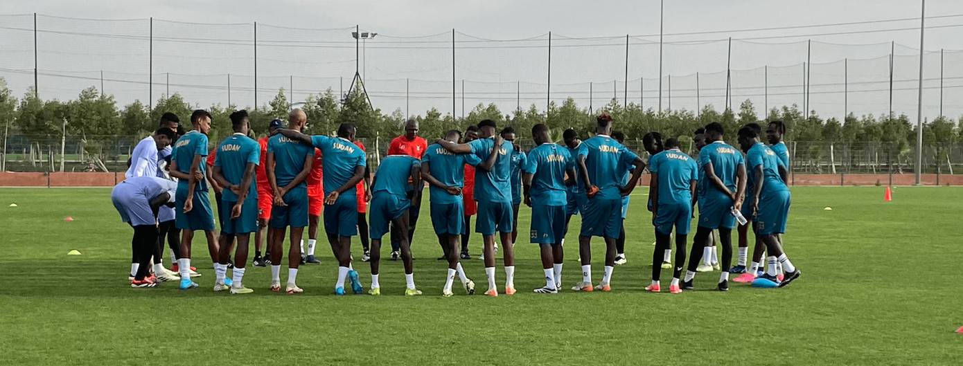 Các cầu thủ Sudan tại trung tâm huấn luyện đặt tại Rabat, thủ đô Morocco.