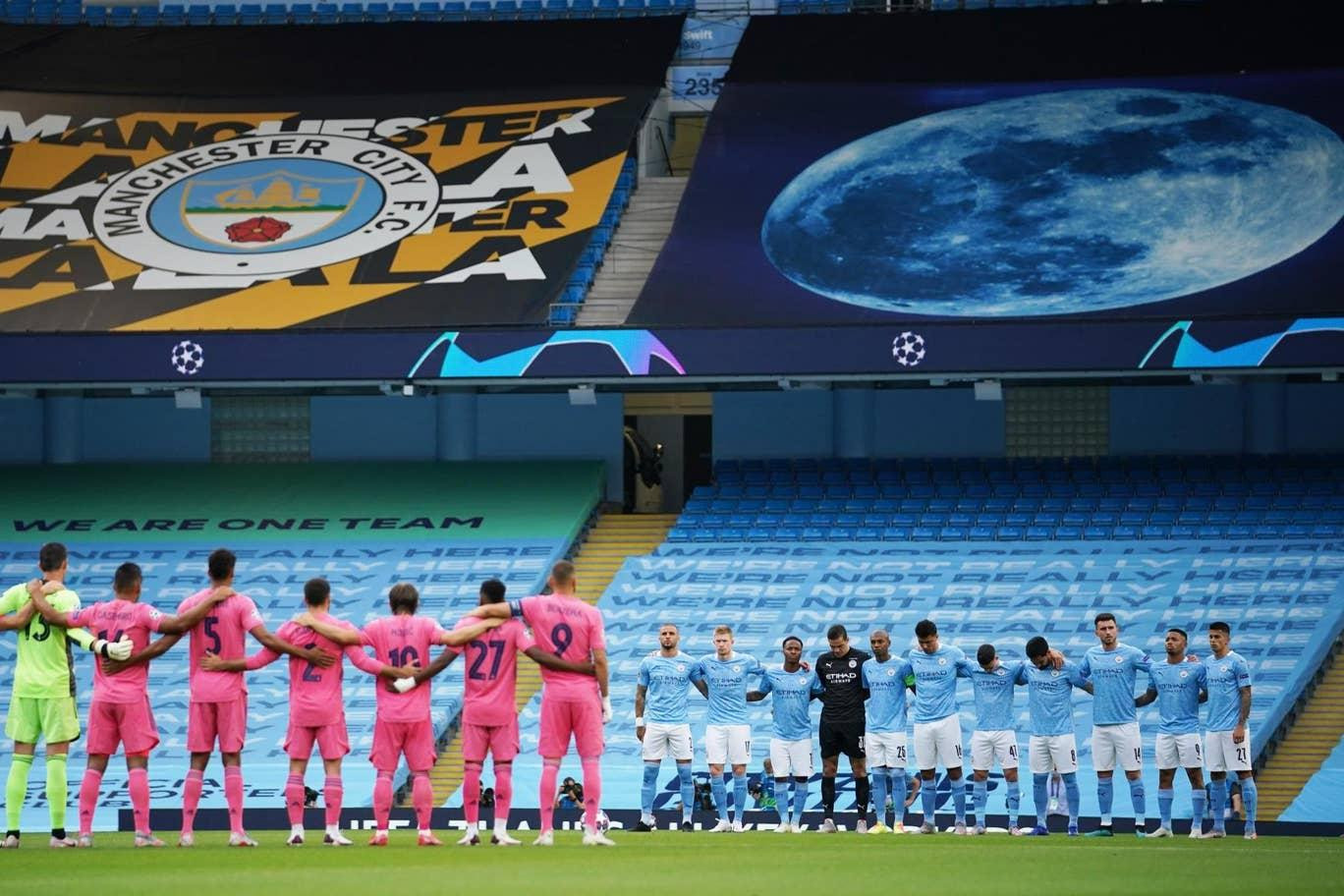 Man City từng đánh bại Real trong cả hai lượt trận ở vòng 1/8 Champions League 2019/20. (Ảnh: Getty Images)