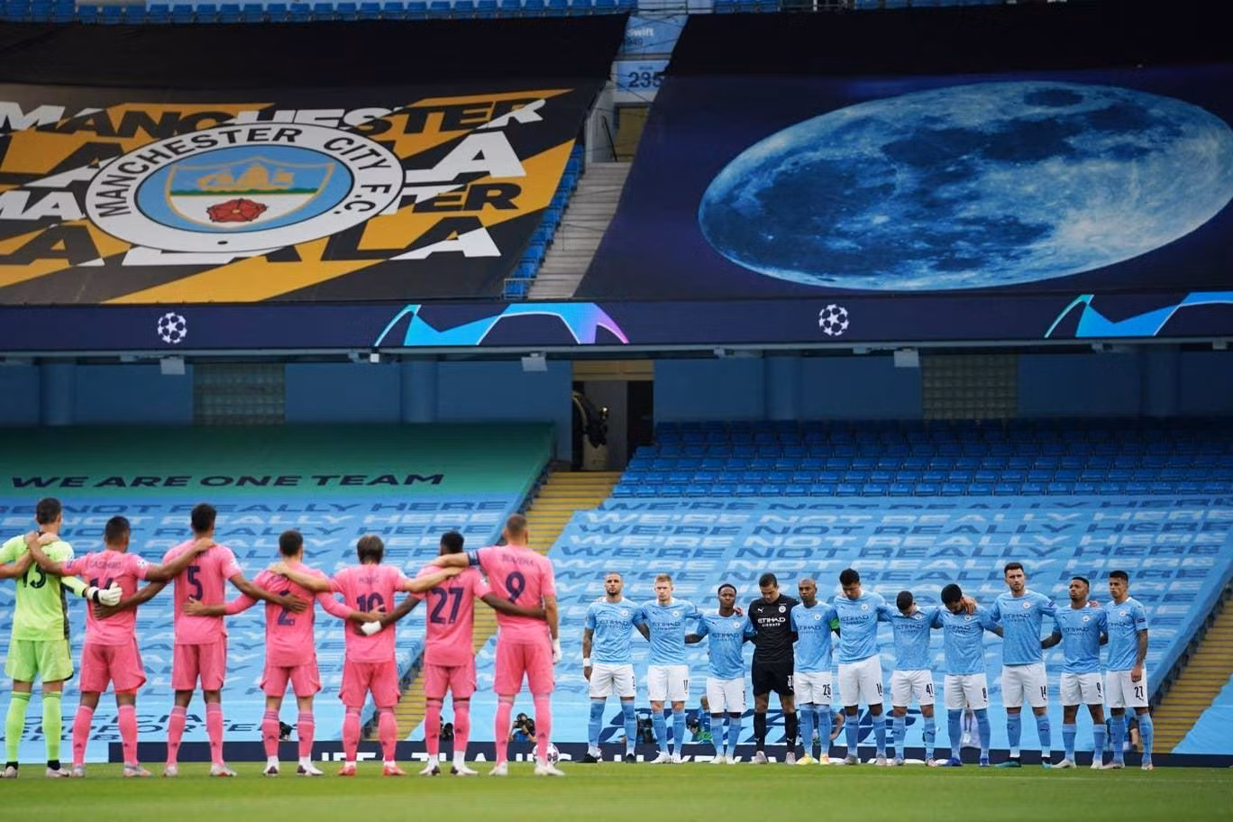 Man City từng đánh bại Real trong cả hai lượt trận ở vòng 1/8 Champions League 2019/20. (Ảnh: Getty Images) Man City từng đánh bại Real trong cả hai lượt trận ở vòng 1/8 Champions League 2019/20. (Ảnh: Getty Images)