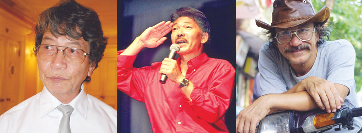 Một số nhạc sĩ từng nhận giải thưởng Nhà nước (từ trái sang): Phó Đức Phương (2001), Trần Tiến, Nguyễn Cường (2007)