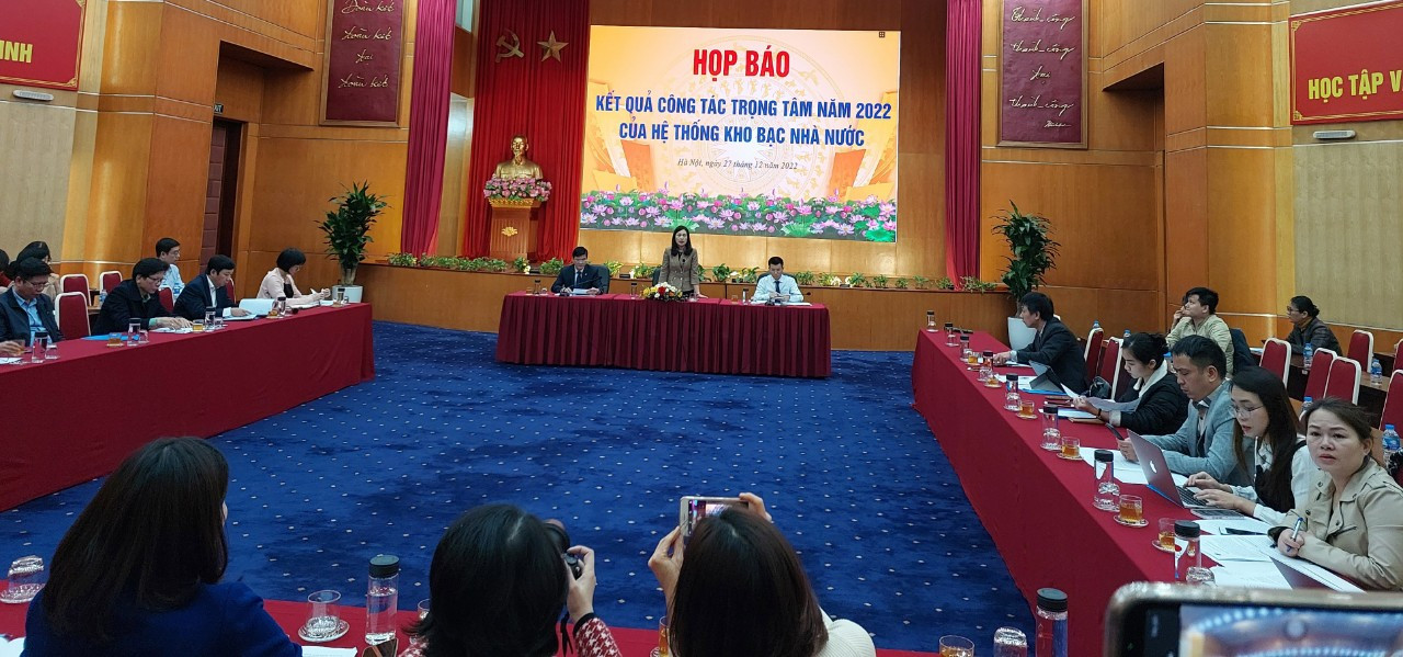 Họp báo kết quả công tác trọng tâm năm 2022 của hệ thống Kho bạc Nhà nước năm 2022. Họp báo kết quả công tác trọng tâm năm 2022 của hệ thống Kho bạc Nhà nước năm 2022.